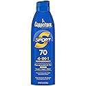 Coppertone SPORT Continuous Sunscreen Spray Broad Spectrum SPF 70 (5.5 Ounce) (Packaging may vary)