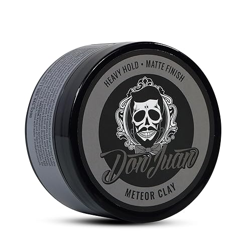 Don Juan Meteor Clay Pomade | Water Based | Strong Hold | Matte Finish | Citrus Lavender Scent, 4 oz.