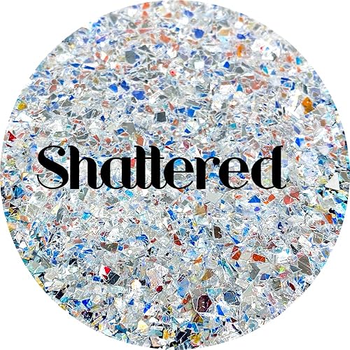 Silver Shards Irregular Cut Glitter Shape Polyester Glitter | Craft Glitter | Glitter for Arts & Crafts | Tumblers | Cosmetics | Nails | Epoxy Resin