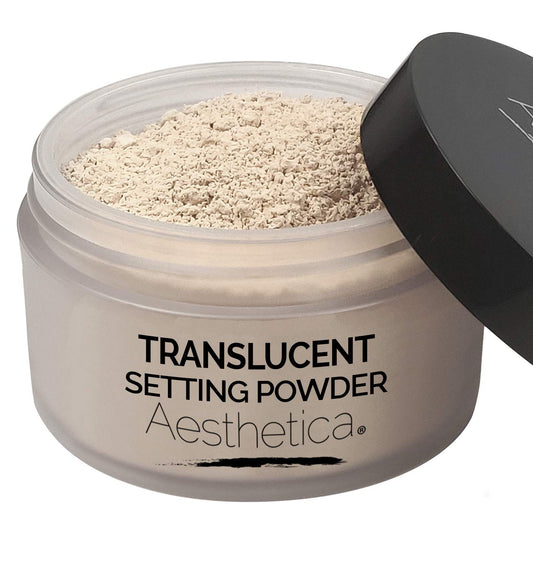 Aesthetica Translucent Setting Powder - Matte Finishing Makeup Loose Setting Powder - Flash Friendly Translucent Powder Foundation - Loose Face Powder