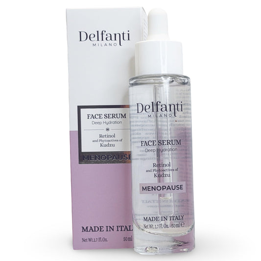 Delfanti Milano • MENOPAUSE • Face Serum • Deep Hydration • Retinol and Phytoactives of KudzuC • Made in Italy • 1.7 oz