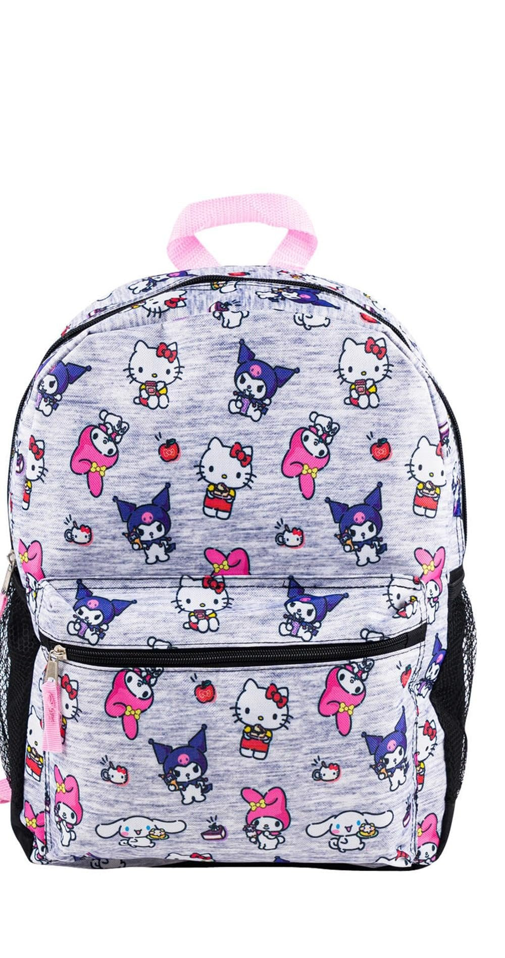 Hello Kitty My Melody, Kuromi, Allover Print Large 16 inches School Backpack