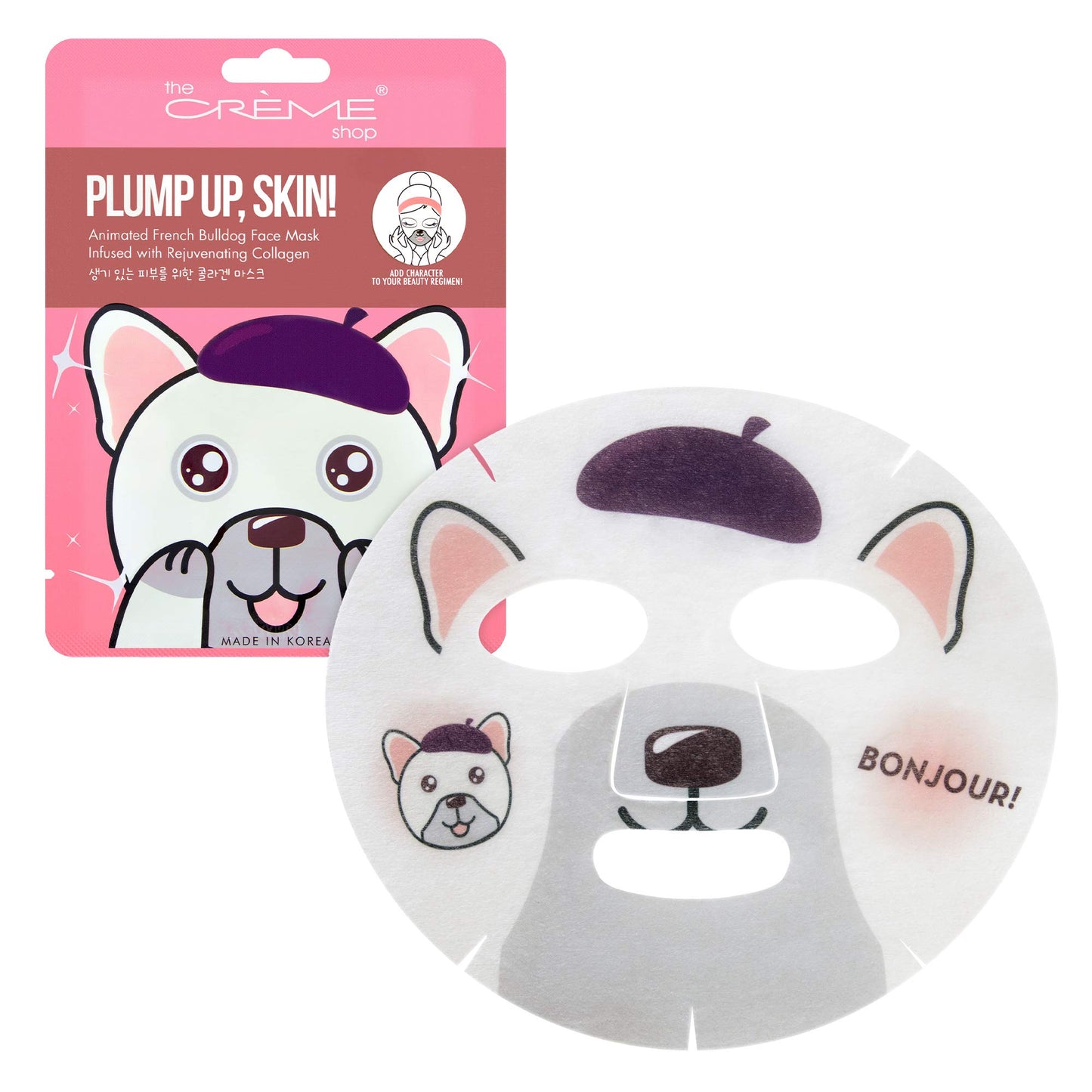 The Crème Shop Plump Up, Skin! Animated Face Mask - Korean Collagen Face Mask to Improve Fine Lines and Wrinkles for a Firm, Vibrant Complexion
