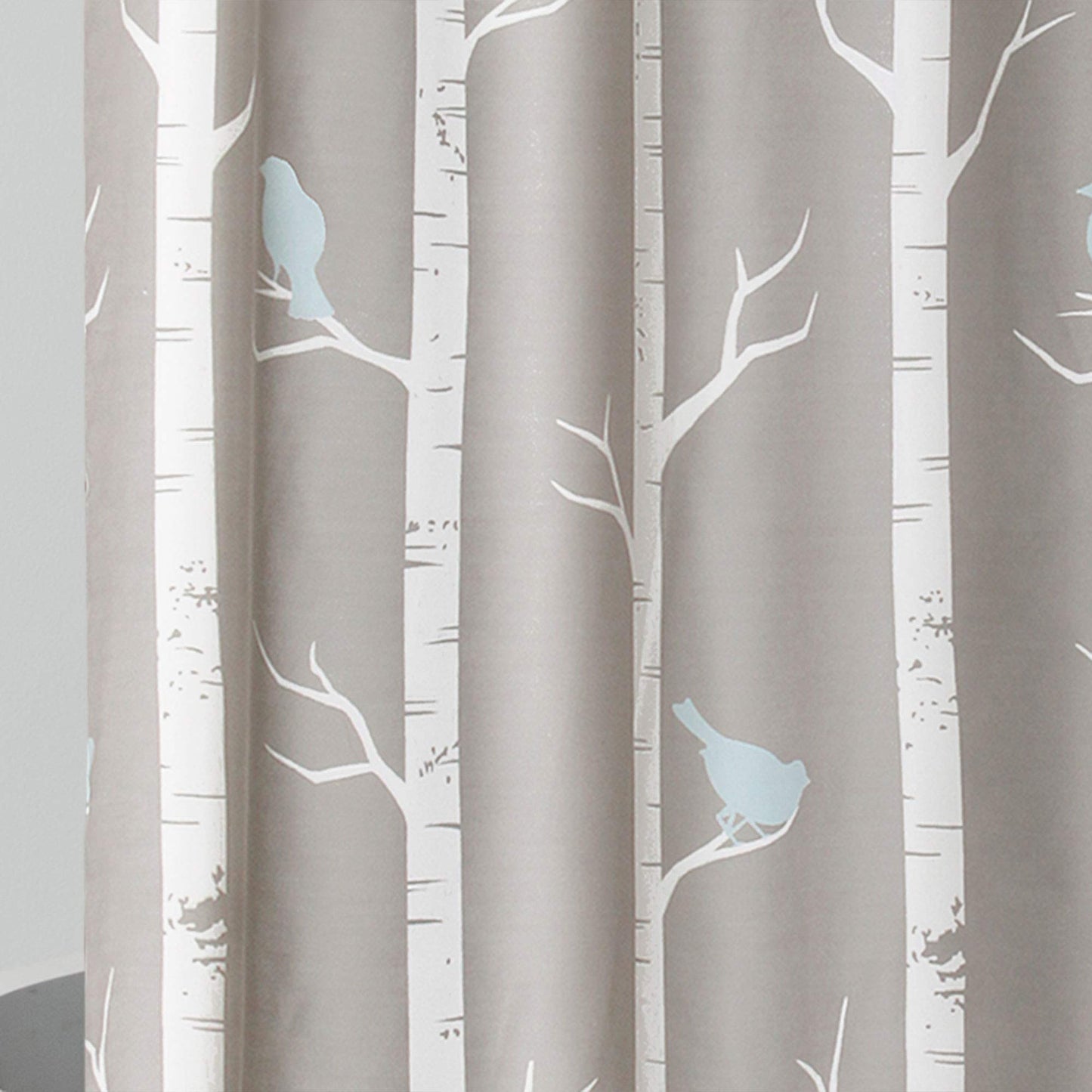 Lush Decor 16T000938 Bird On The Tree Bird on The Tree Shower Curtain, Gray/Blue, 72" x 72"