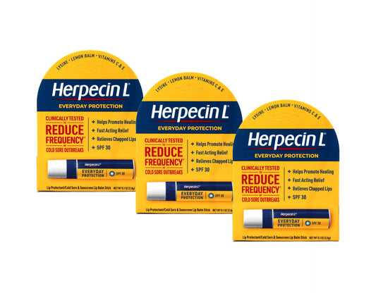 Herpecin-L HL Lip Protectant Sunscreen and Cold Sore Lip Balm Stick - 0.1 oz (Pack of 3) Beauty and Personal Care Herpecin-L