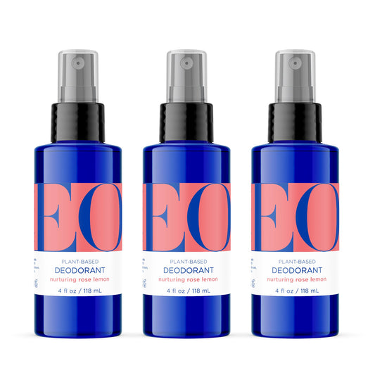 EO Deodorant Spray, 4 Ounce (Pack of 3), Rose Lemon, made with Essential Oils for Men and Women Beauty and Personal Care EO