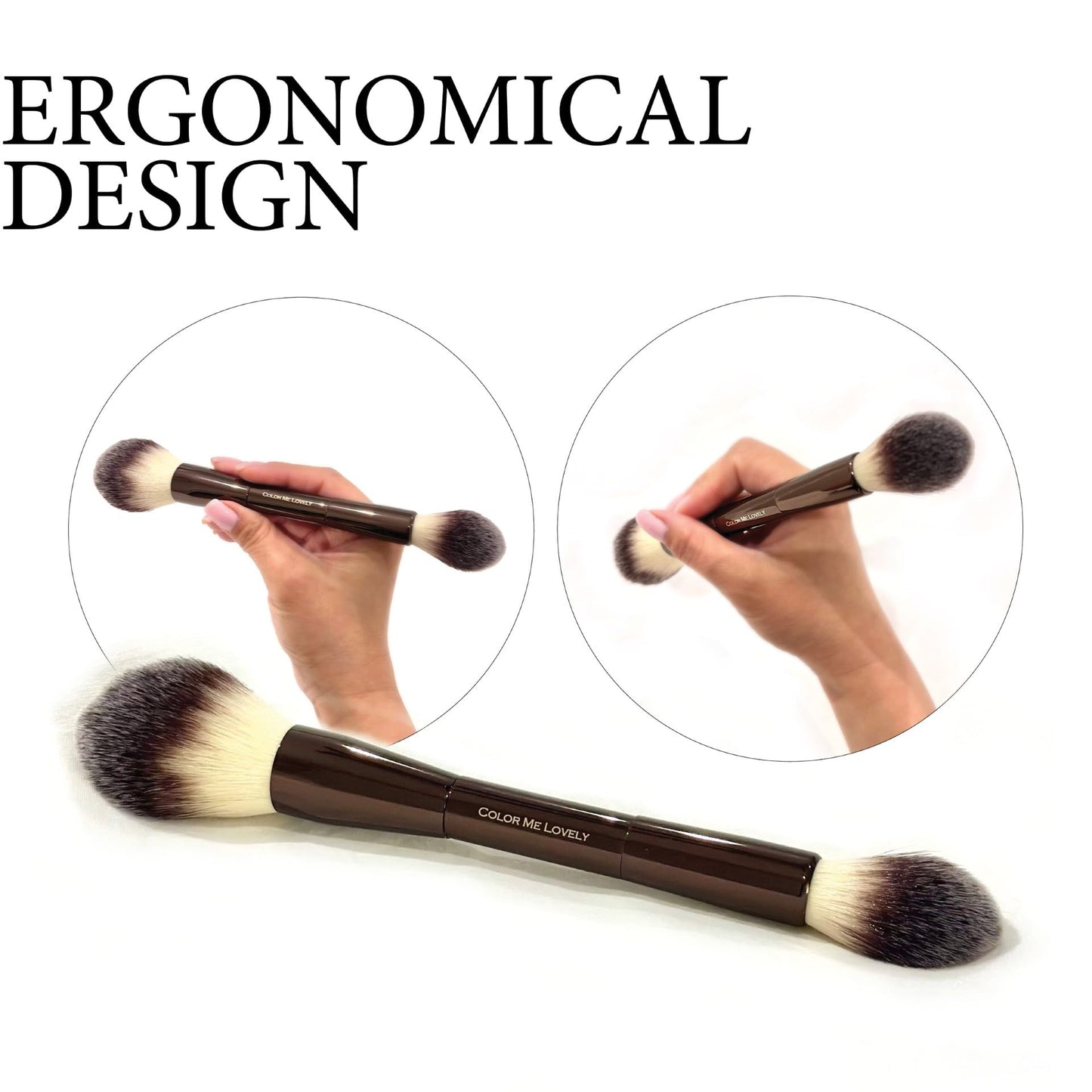 COLOR ME LOVELY Makeup Blending Brush, Double-Sided, Synthetic Bristles