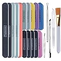 Pingispower Nail Files and Buffers, 20PCS Professional Nail File & Nail Polishing Buffer Block for Natural Nails, 100/180 & 600/3000 Grit Reusable