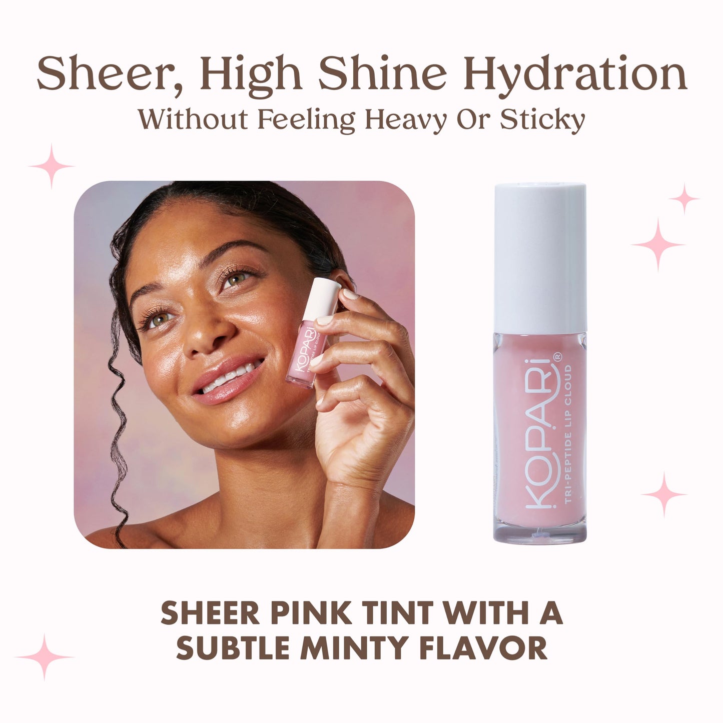 Kopari Tri-Peptide Lip Cloud, Infused with Ceramides & Hyaluronic Acid, Visibly Softens, Smooths, and Plumps Lips, Locks in Moisture & Hydration