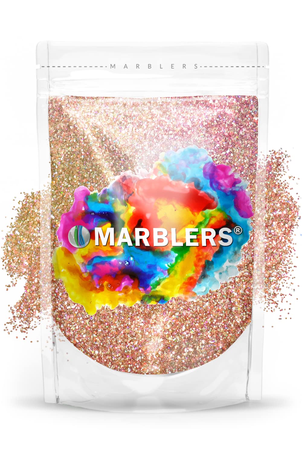 MARBLERS Holographic Glitter [Holo French Pink] 3oz (85g) | Fine | Non-Toxic, Vegan, Cruelty-Free | Face, Body, Eyeshadow, Hair, Festival, Party