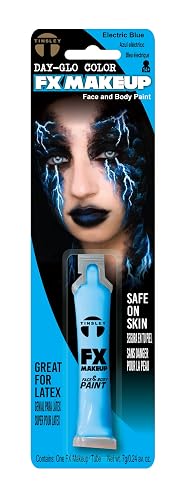 Tinsley Transfers FX Makeup - Face and Body Paint - Water-Based Cream - 7g / 0.24 oz Tube (DayGlo Electric Blue)