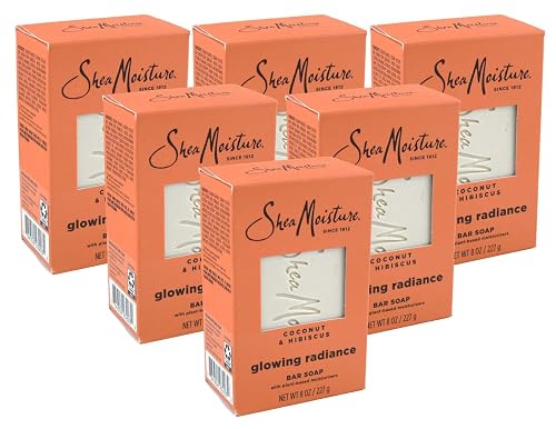 Shea Moisture Soap 8 Ounce Bar Coconut & Hibiscus Shea Butter (235ml) (6 Pack)