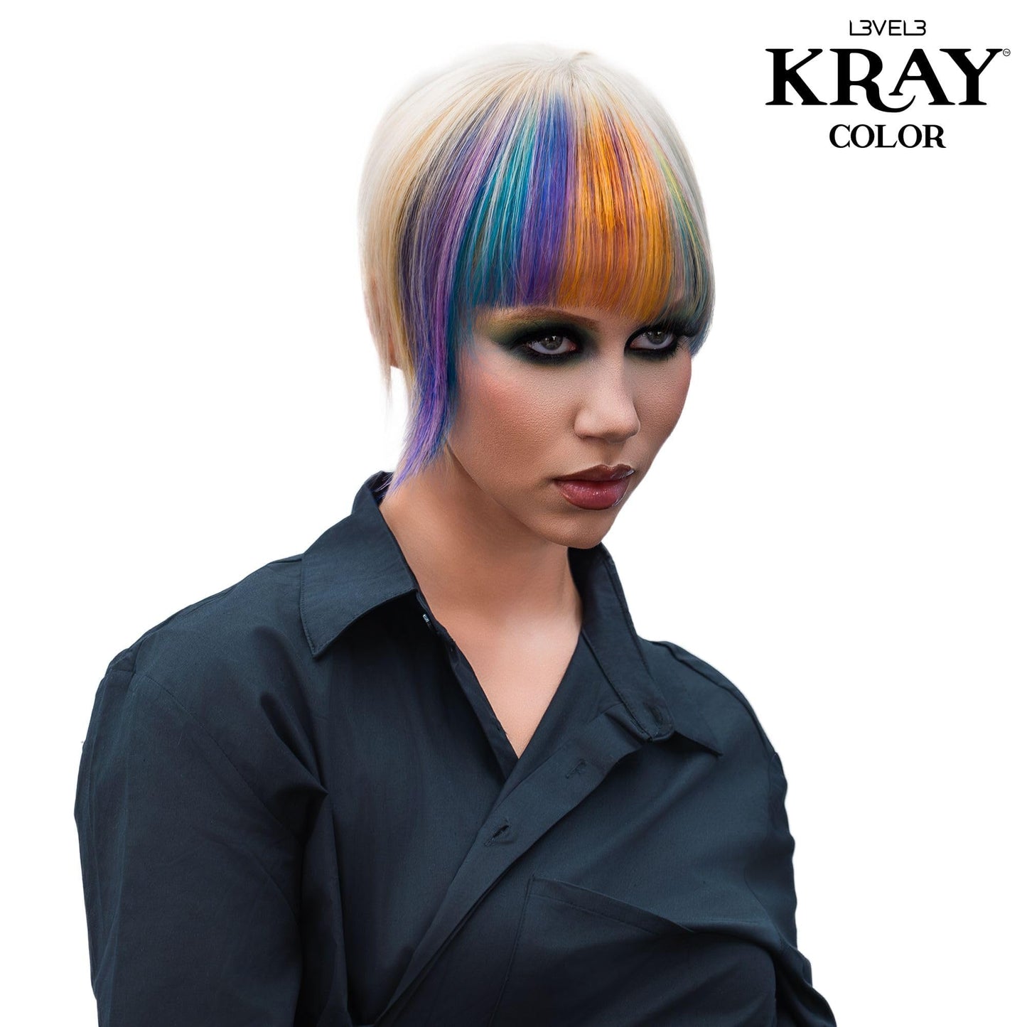 L3 - Level 3 Kray Semi Permanent Hair Color - Semi Permanent Hair Dye with Aloe Vera - Blue