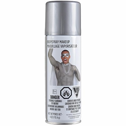 Silver Body Spray Paint Make Up| 4 Ounce | 1 Bottle
