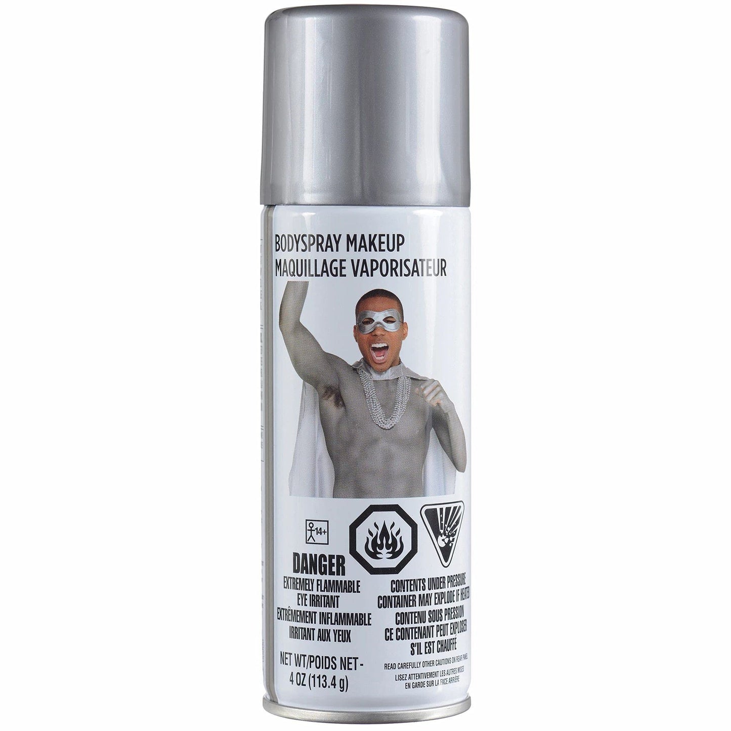 Silver Body Spray Paint Make Up| 4 Ounce | 1 Bottle