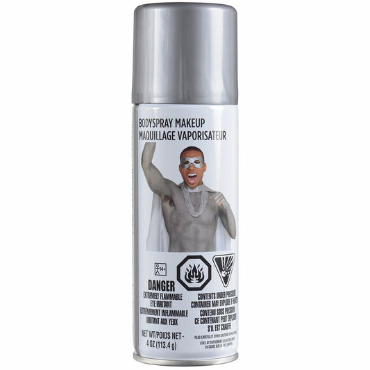 Silver Body Spray Paint Make Up| 4 Ounce | 1 Bottle