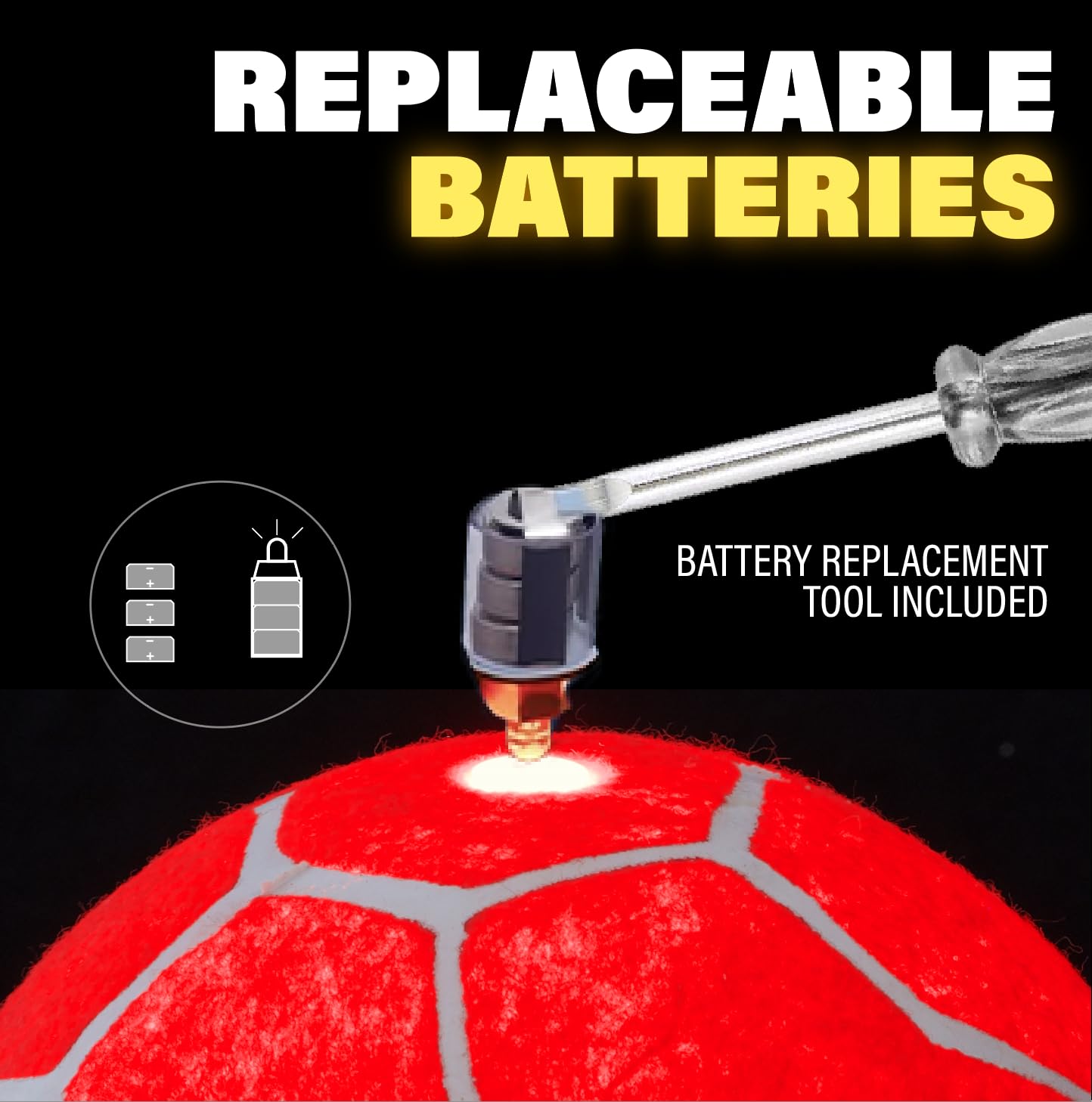 Kickit Soccer LED Light-Up Tennis Ball, Official Soft Lightweight Ball for Training, Freestyle & Juggling, All Ages Outdoor Fun, Backyard, Beach…