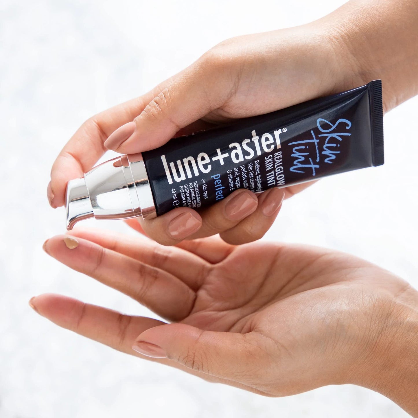 Lune+Aster RealGlow® Skin Tint - This light-diffusing Skin Tint covers and perfects with ultra-lightweight, customizable sheer to medium coverage