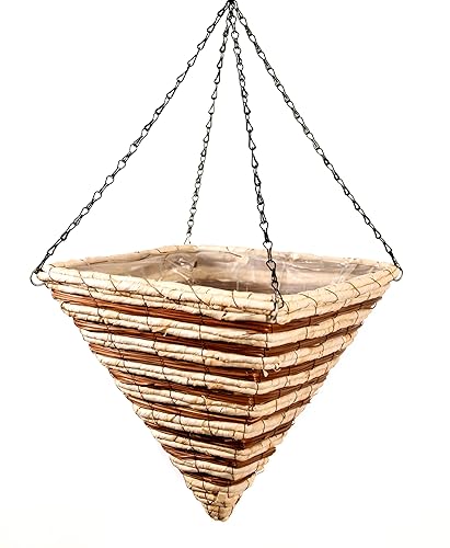 SuperMoss (29630) Wood Woven Baskets - Pyramid Style, Stratton 14"