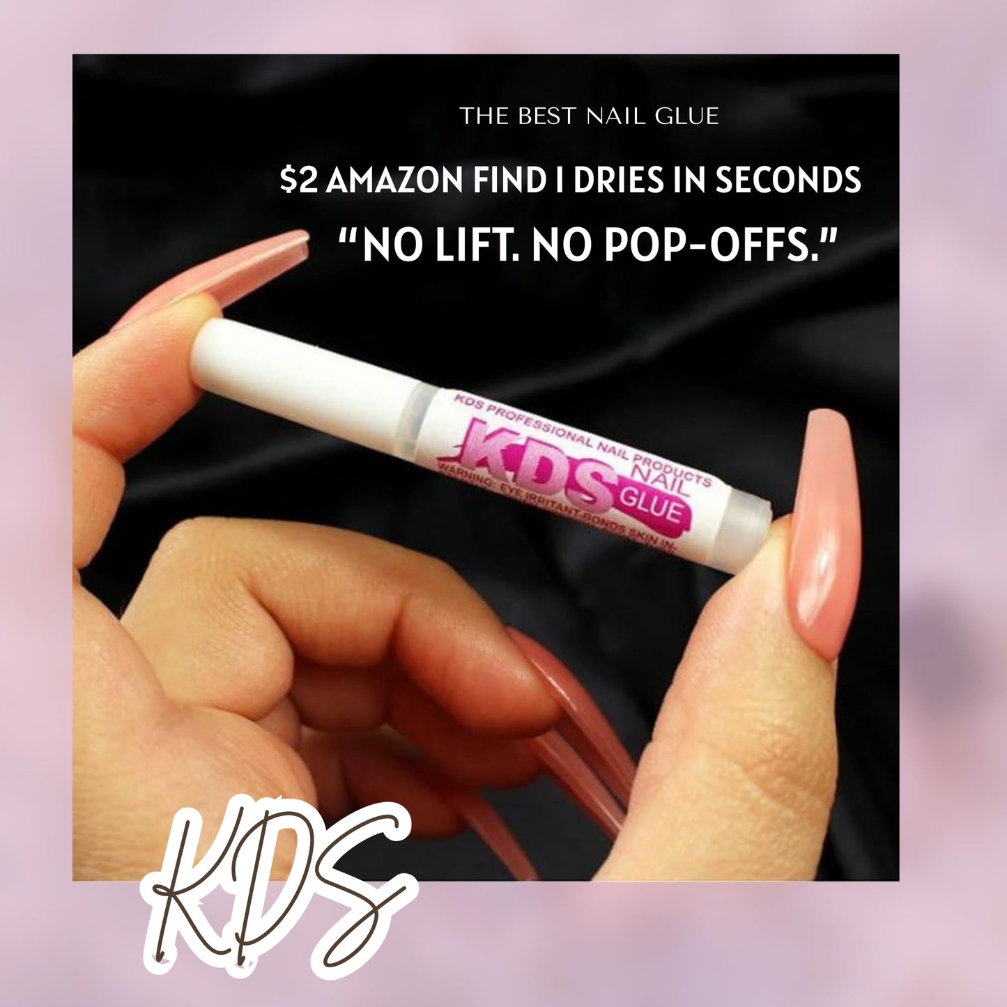 KDS Nail Glue for Professional Fake Nail Art & Design 10pcs Nail Tip Extension Glue