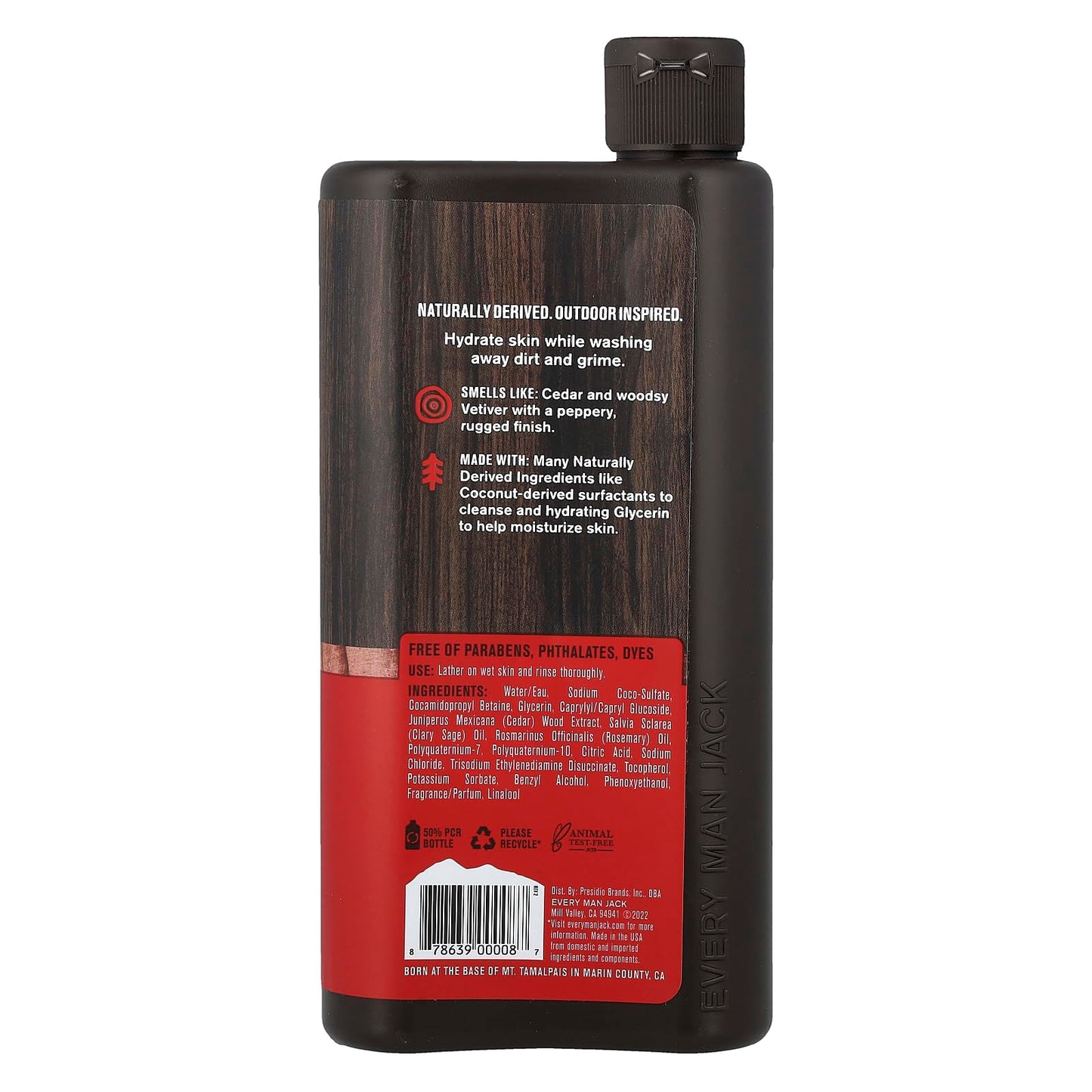 Every Man Jack Body Wash and Shower Gel Cedarwood, 16.9 Ounce
