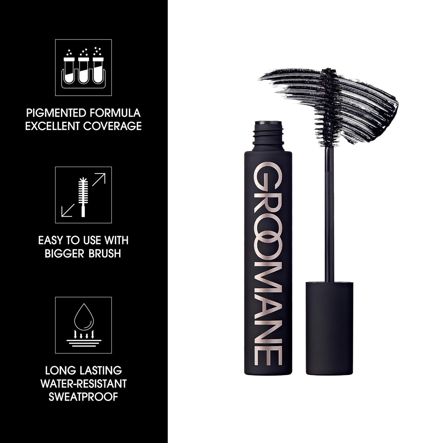 Red by Kiss Groomane Men Gray Coverage Touch-Up, Temporary Brush-On Hair Color for Beards, Sideburns Root & Brows, Water-Resistant & Sweatproof, Easy