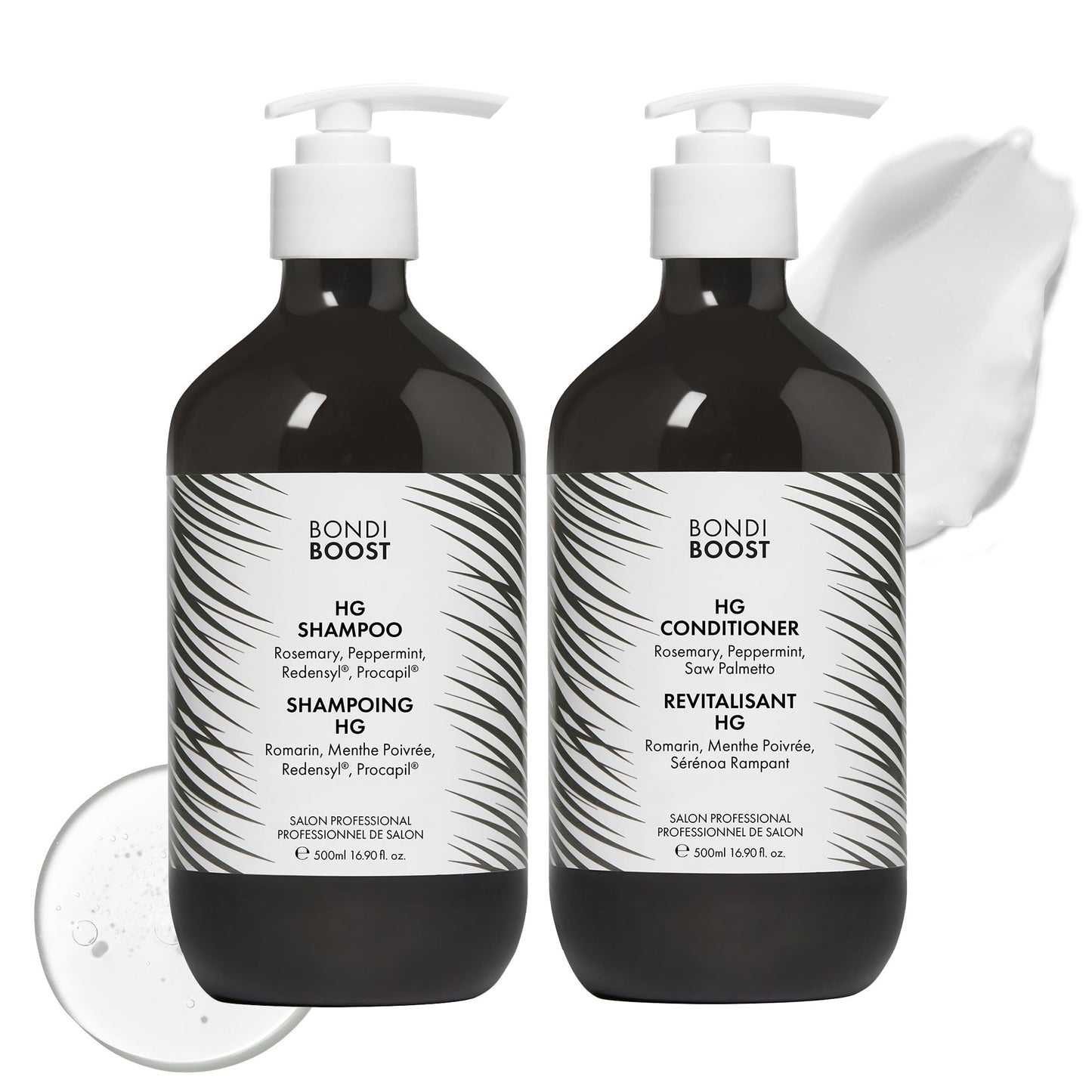 BondiBoost HG Anti-Thinning Shampoo Conditioner Set [16.90 fl oz each], Clinically Tested to Promote Fuller + Thicker-Looking Hair for Women & Men Beauty and Personal Care BONDIBOOST Default Title