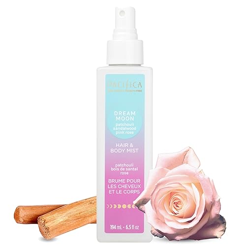Pacifica Hair Perfume & Body Fragrance Spray Mist - Dream Moon with Vanilla, Almond & Spices - Alcohol-Free, Vegan & Cruelty-Free, 6.5 oz