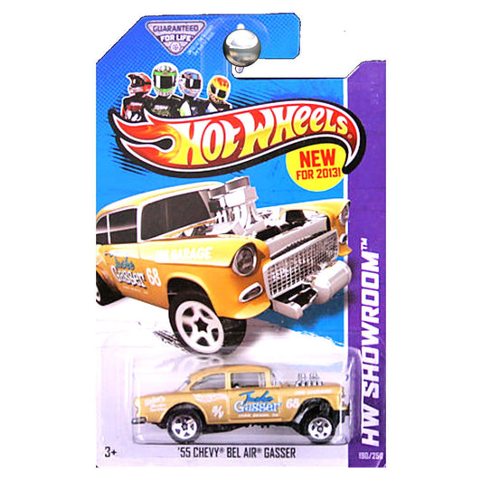 Hot Wheels 2013 HW Showroom '55 Chevrolet Chevy Bel Air Belair Gasser Gold