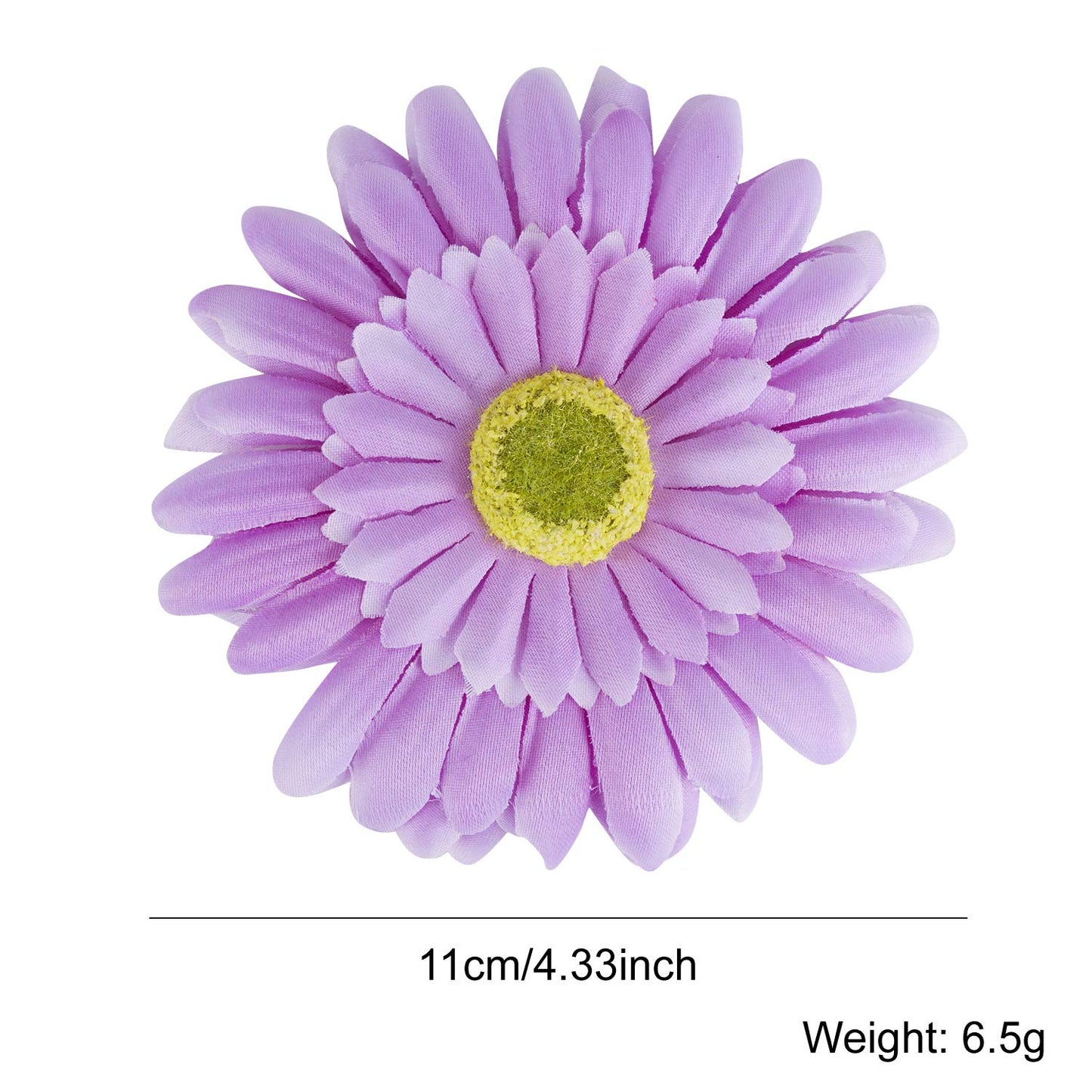 Lawie 18 Pack Fake Artificial Silk Gerbera Daisy Flower Sunflower Daisies Hair Clips Barrettes Clamp Clasps Bow With Alligator Brooch Pin Tropical
