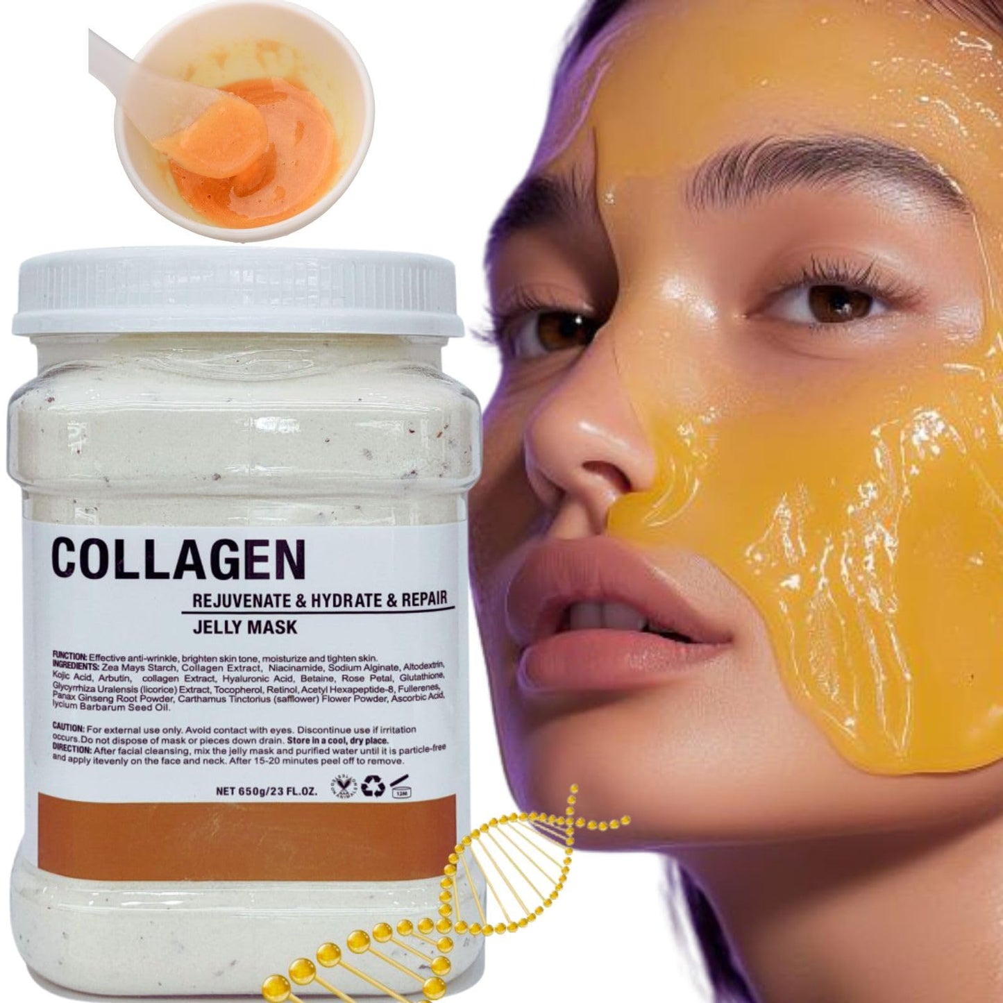 DR MEINAIER Jelly Masks for Facials Professional - Collagen Face Mask Jelly Powder - Jelly Face Mask Peel Off - Professional Face Mask Powder