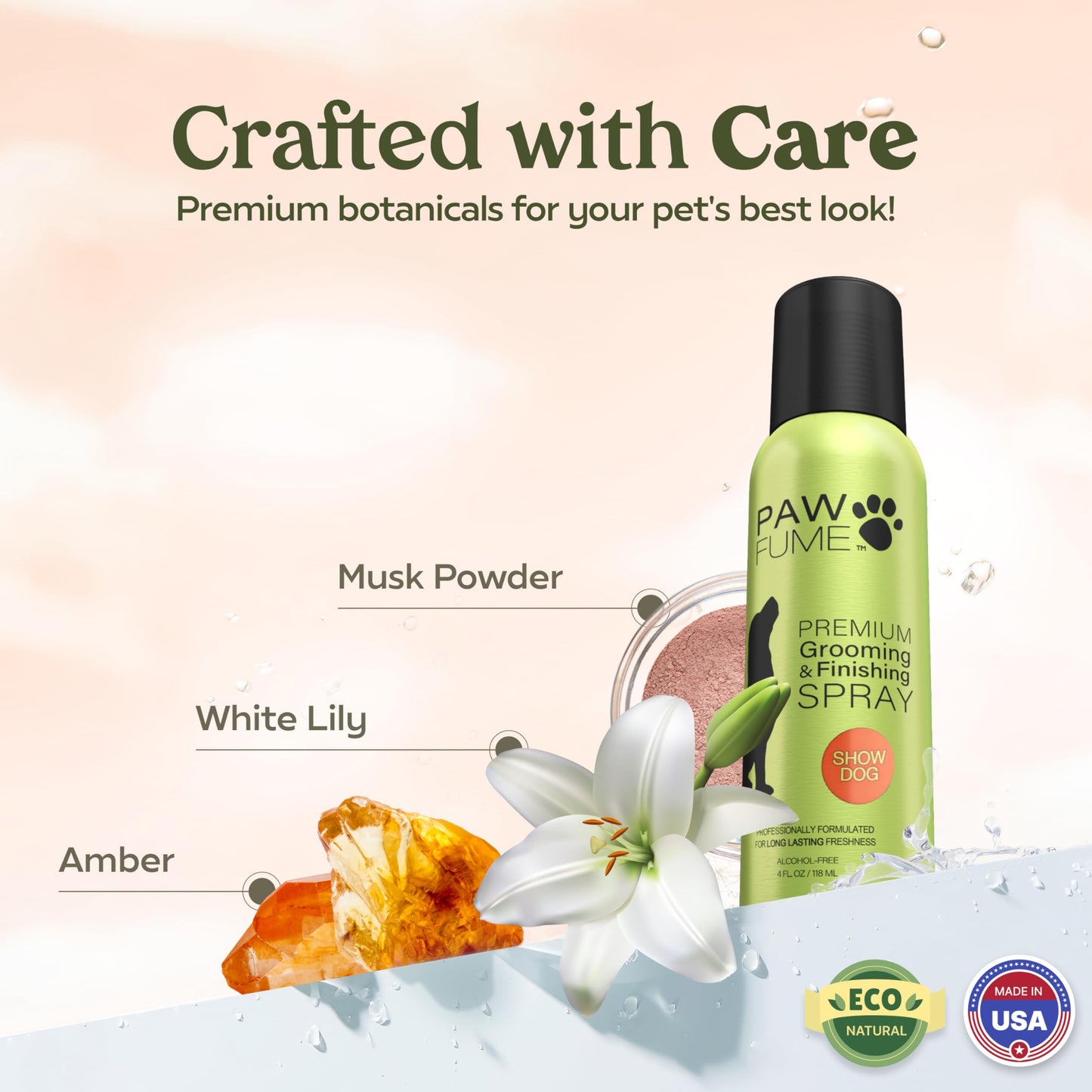 PAWFUME Dog Cologne Spray, Long Lasting Fresh Scent, Hypoallergenic, Alcohol-Free, Detangling & Moisturizing, Salon Quality