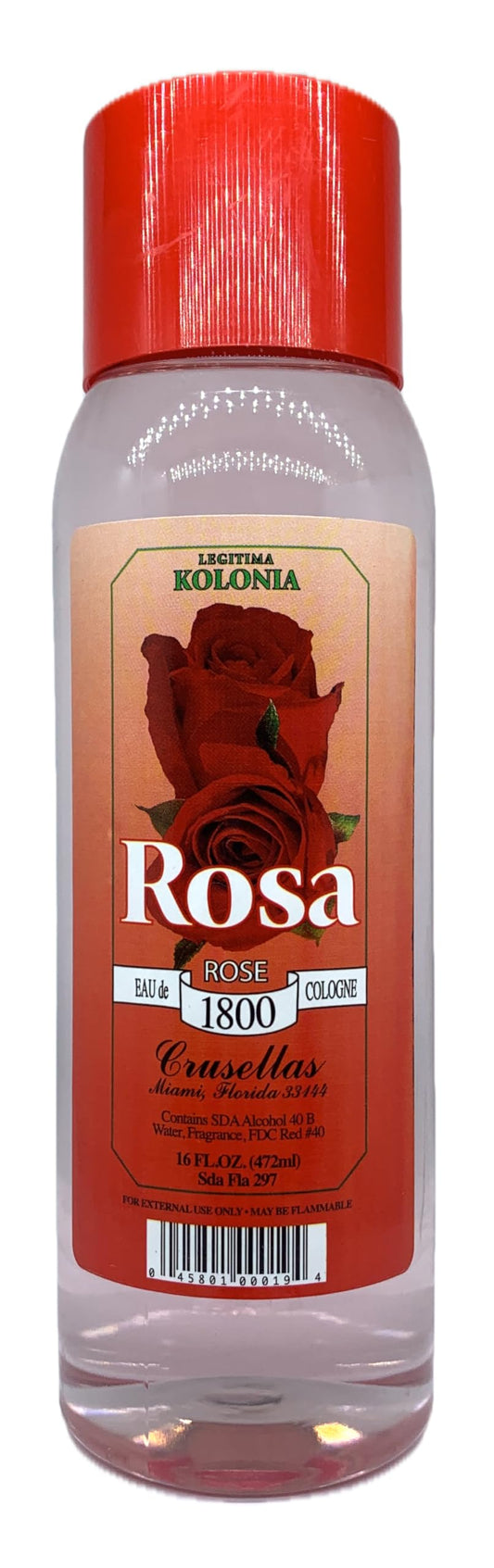 Crusellas Legitima Kolonia 1800 Rosa (Rose) Splash Cologne (16 Fl. Oz.) Beauty & Personal Care Crusellas