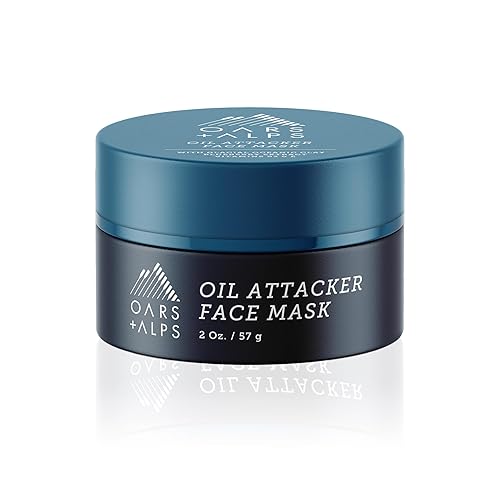 Oars + Alps Oil Attacker Face Mask, Dermatologist Tested Facial Cleanser with Kaolin Clay and Niacinamide, TSA Friendly, 2 Oz
