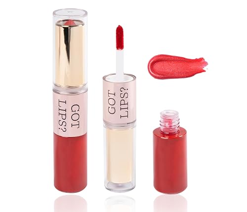 Got Lips? 2in1 Matte Lipstick & Liquid Lipgloss Lipstick - Richly Pigmented, Nourishing, Hydrating, Lightweight Velvety, Kissable, Anti-Smudging, Long