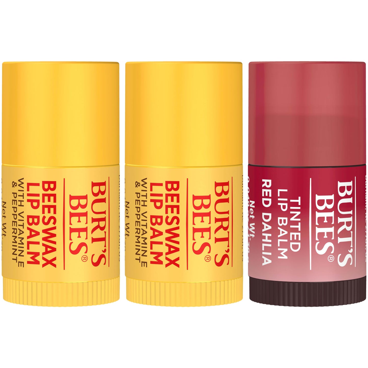 Burt's Bees Feeling Witchy Halloween Minis Classic Beeswax and Red Dahlia Tinted Lip Balm Gift Set, 100% Natural Origin Lip Care, 3 Tubes, 0.049 Oz