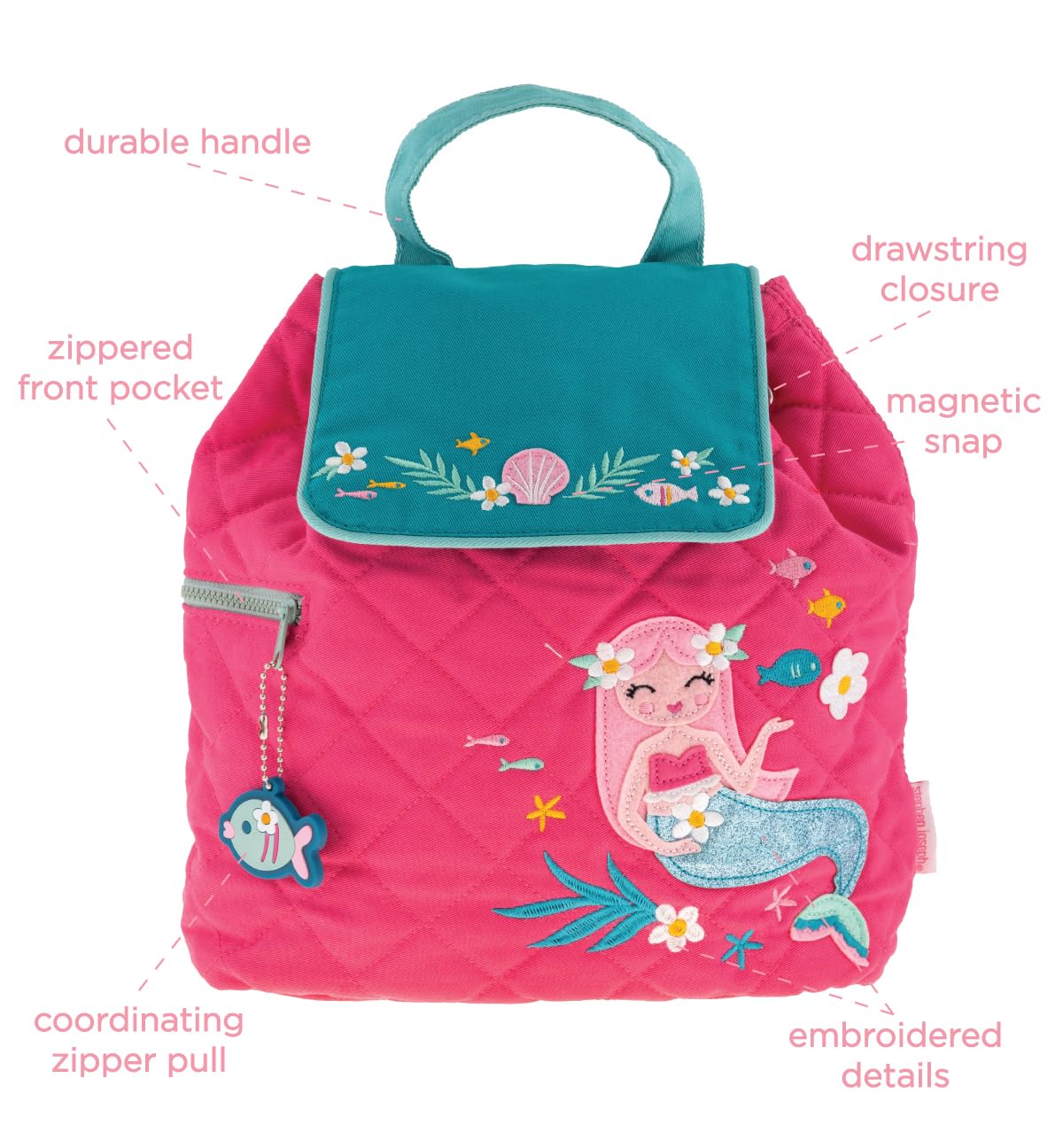 Stephen Joseph Unisex Toddler Back to School, Quilted Backpack, One Size, Bug