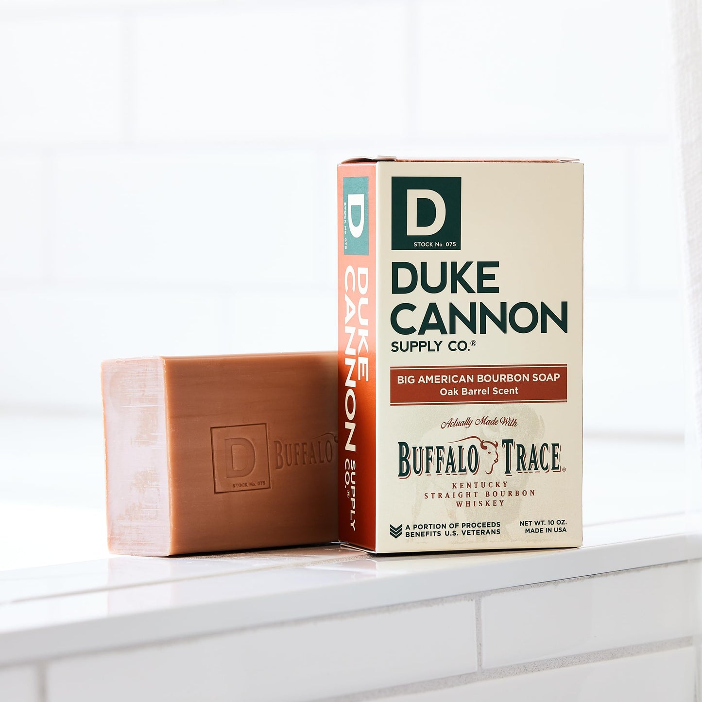 Duke Cannon Supply Co. Big Brick of Soap Bar for Men Big American Bourbon (Charred Oak Barrel Scent) - Extra Large, All Skin Types, 10 oz. (3 Pack)