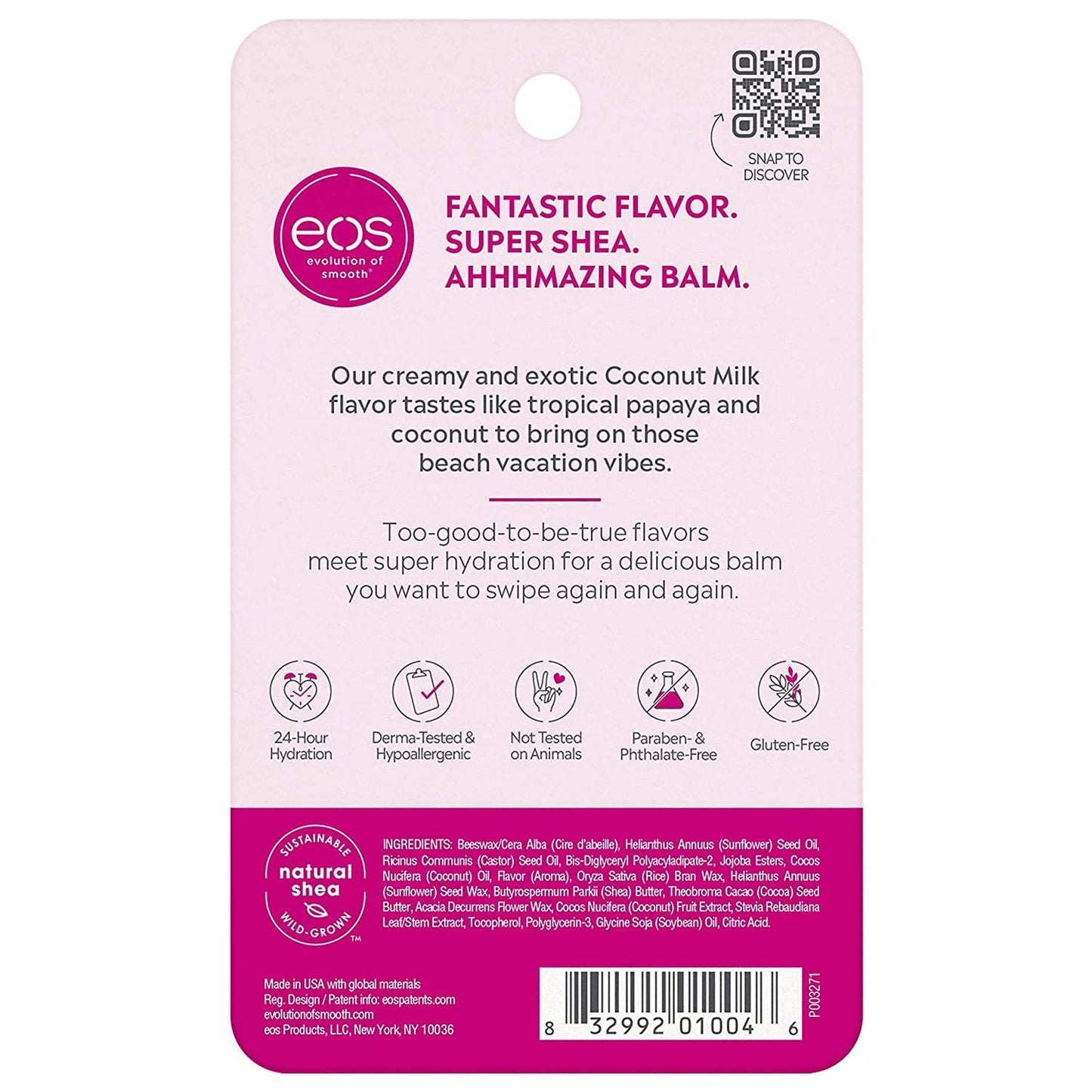 EOS Super Soft Shea Lip Balm, Coconut Milk 0.25 oz (Pack of 12)