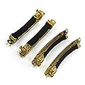 10pcs 80mm French Barrette Hair Clips for DIY Craft Project (Gold 80mm with Leather Protect)