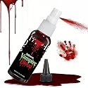 Fake Blood spray,2.01FL.OZ Vampire Blood Makeup,Halloween Fake Blood Spray Eye Blood Drops Body Paint?Blood Splatter for Clothes,Halloween Zombie