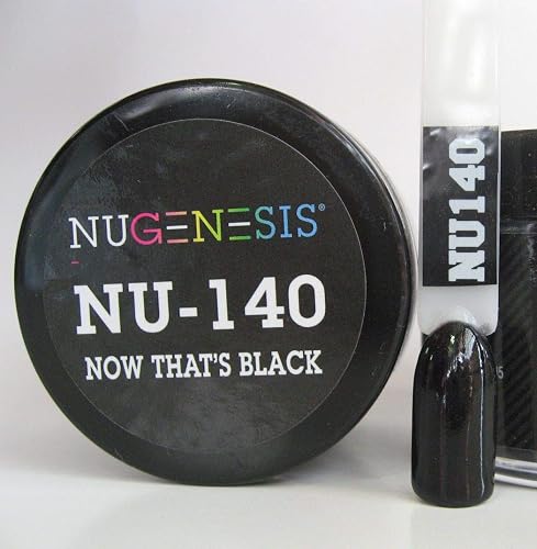 NuGenesis Nail Dipping Powder Color 1.5oz/43g Jar - (NU140 Now Thats Black) Beauty & Personal Care Nugenesis