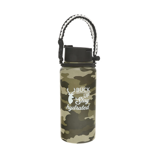 Pavilion Gift Company - Stay Hydrated 32 oz. Stainless Steel Water Bottle, Reusable Leak Proof BPA-Free Flask for Sports, Sweat Proof Sports Design