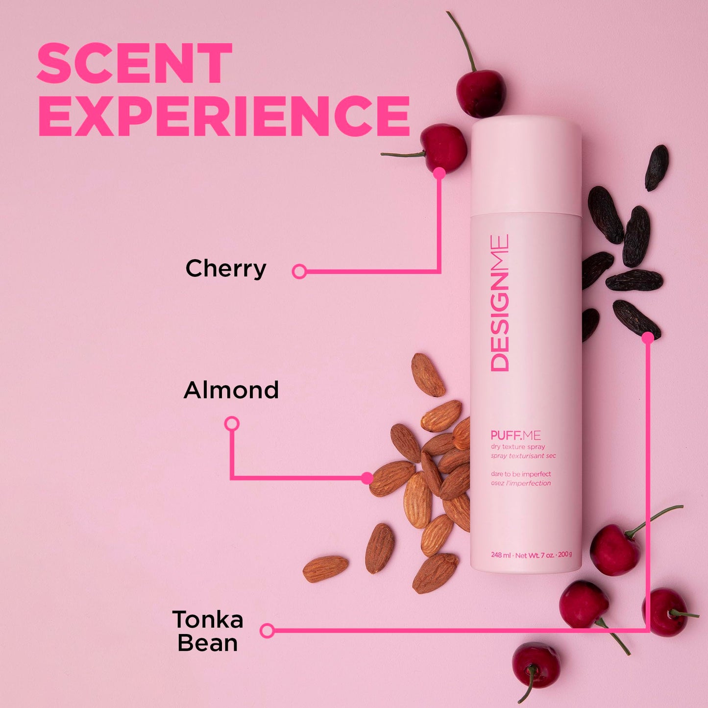 Design.Me PUFF.ME Volumizing Dry Texture Spray for Hair | Light Hold Hairspray for Straight or Wavy Hair | Color Safe Fine Hair Texture Spray | Beauty & Personal Care Design.Me