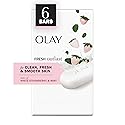 Olay Fresh Outlast Notes Of Cooling White Strawberry & Mint Beauty Bar, 4 oz, 6 count