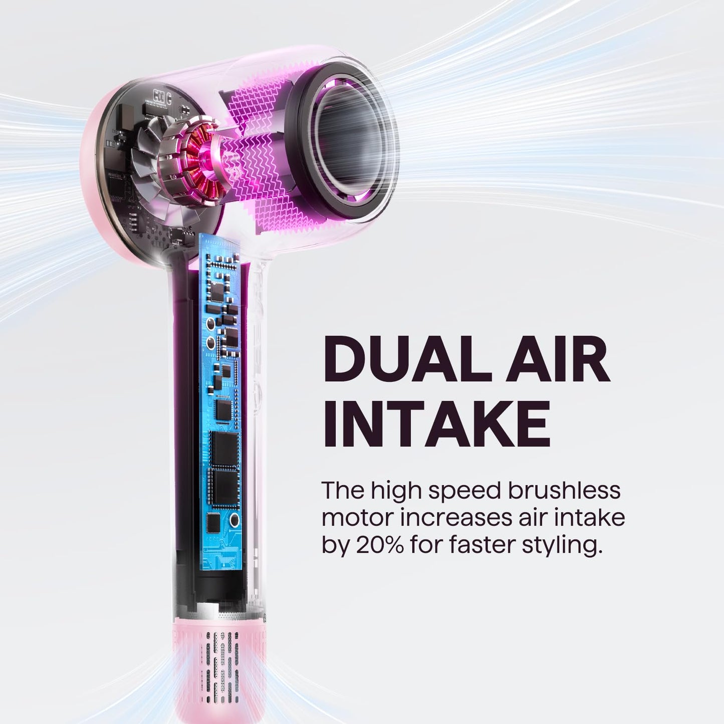 Hair Dryer, Wavytalk Turblow Pro Fast Drying Blow Dryer, High Speed Hair Dryer for Women with 110,000 RPM, Pro Negative Ions for Reduces Damage, Frizz Beauty and Personal Care wavytalk