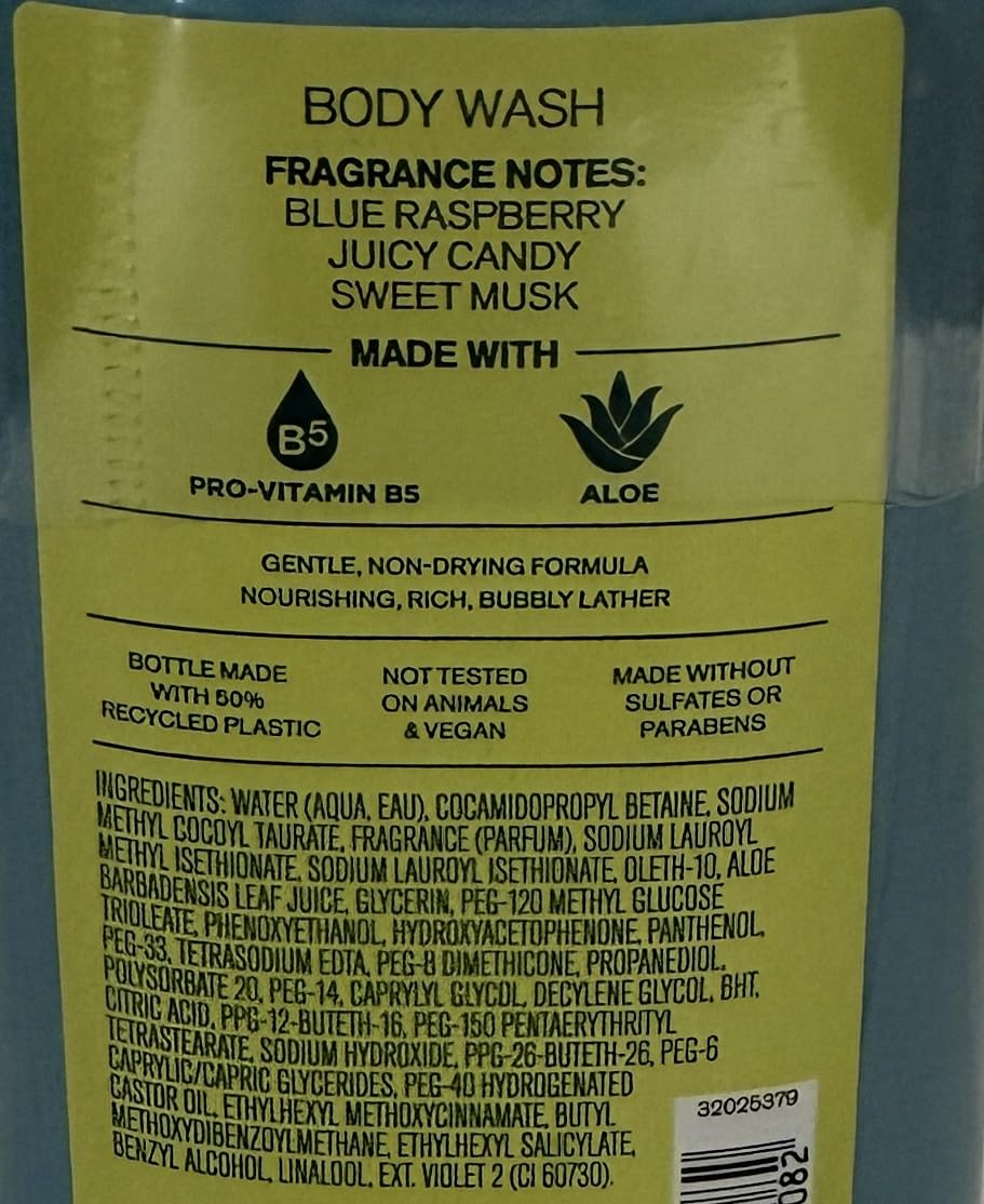 Bath & Body Works Women's Blue Raspberry Burst Shower Gel Body Wash 10 Ounce