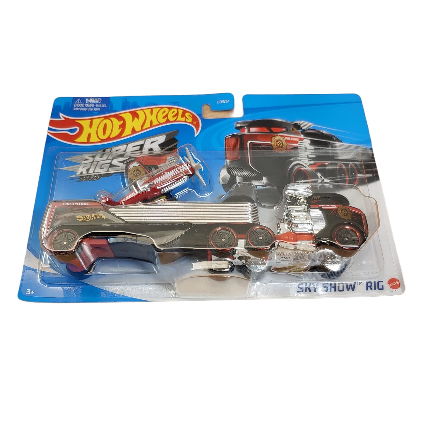 DieCast Hotwheels Super Rigs [Sky Show Rig] Detachable Trailer with Airplane Included