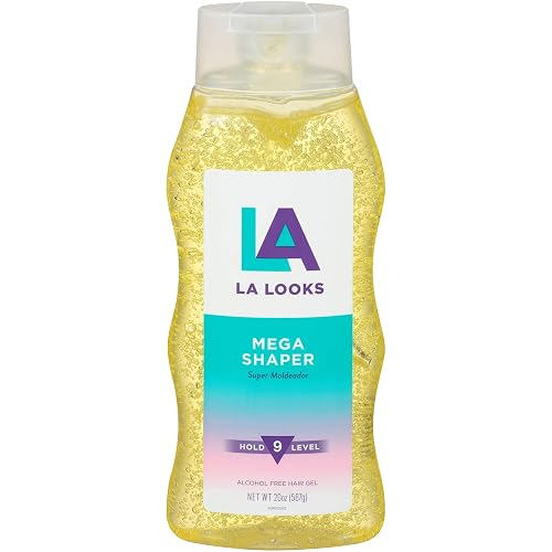 La Looks Gel #9 Mega Mega 20 Ounce (Yellow) (591ml) Pack of 3