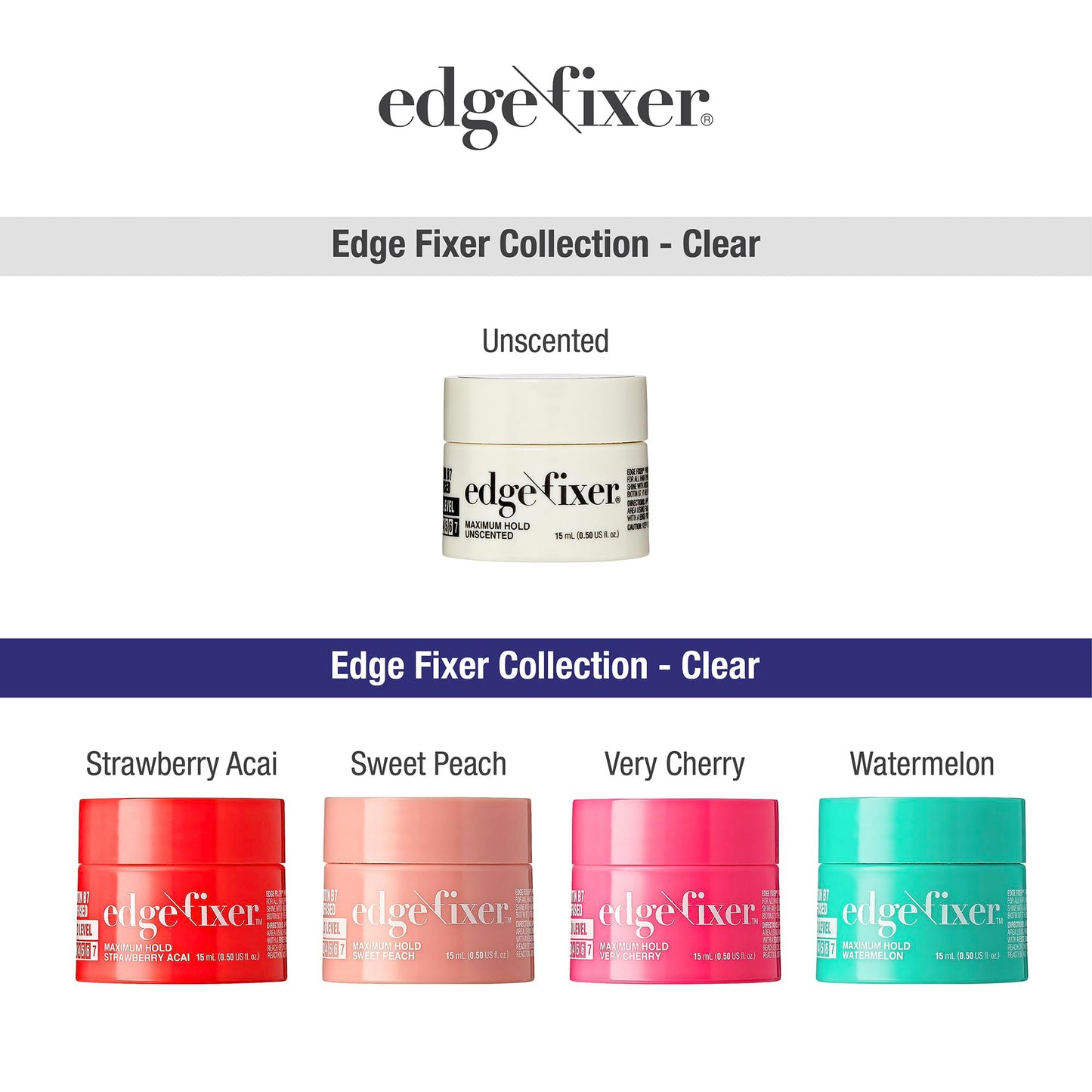 Red by Kiss Edge Fixer 24 Hour Maximum Hold Edge Wax No Flaking Biotin B7 Infused Hair Gel